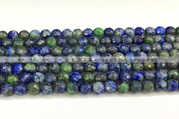 CCS920 15 inches 6mm faceted round chrysocolla beads wholesale