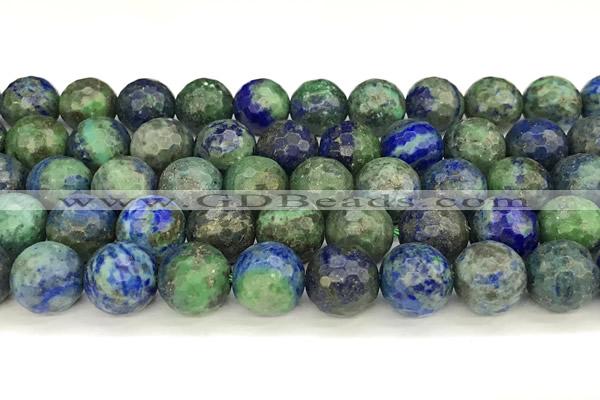 CCS923 15 inches 12mm faceted round chrysocolla beads wholesale