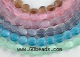 CCT04 10mm different color coin shape cats eye beads Wholesale