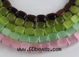 CCT10 8*10mm different color cuboid cats eye beads Wholesale