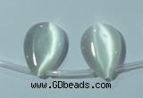 CCT1020 Top-drilled 13*18mm flat teardrop cats eye beads wholesale