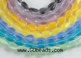 CCT12 14.5 inches 8*12mm flat teardorp cats eye beads Wholesale