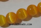 CCT1381 15 inches 7mm round cats eye beads wholesale