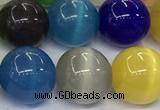 CCT1477 15 inches 14mm round cats eye beads