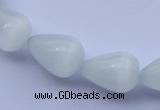 CCT16 14 inches 10*14mm teardrop white cats eye beads wholesale