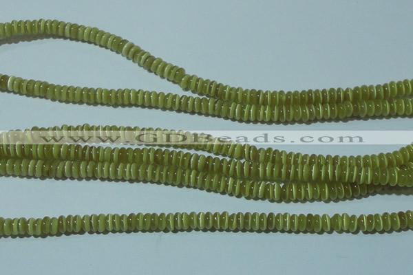 CCT211 15 inches 2*4mm rondelle cats eye beads wholesale