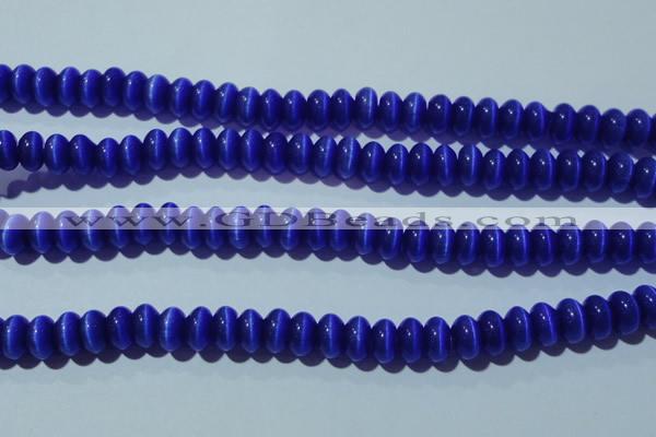 CCT288 15 inches 5*8mm rondelle cats eye beads wholesale