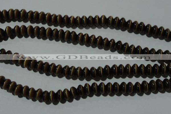 CCT294 15 inches 5*8mm rondelle cats eye beads wholesale