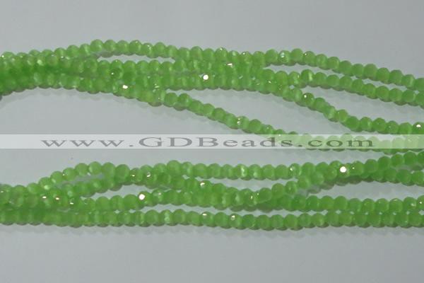 CCT315 15 inches 4mm faceted round cats eye beads wholesale