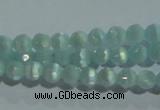 CCT323 15 inches 4mm faceted round cats eye beads wholesale