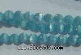 CCT324 15 inches 4mm faceted round cats eye beads wholesale