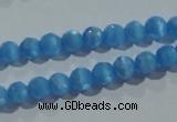 CCT325 15 inches 4mm faceted round cats eye beads wholesale