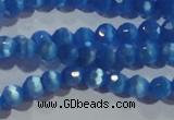 CCT326 15 inches 4mm faceted round cats eye beads wholesale