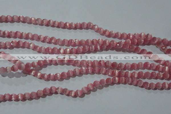 CCT343 15 inches 5mm faceted round cats eye beads wholesale