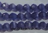 CCT347 15 inches 5mm faceted round cats eye beads wholesale