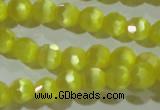 CCT357 15 inches 6mm faceted round cats eye beads wholesale