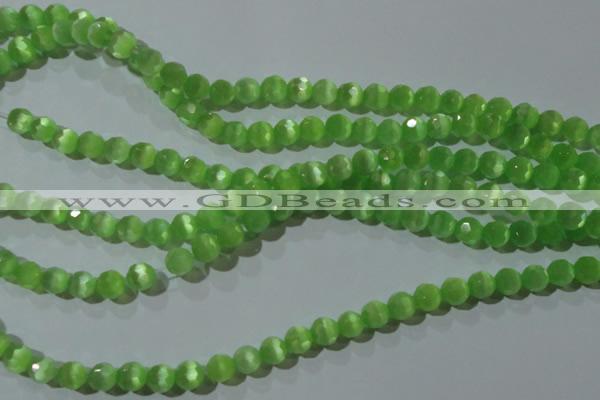 CCT360 15 inches 6mm faceted round cats eye beads wholesale