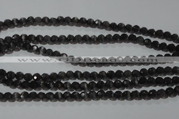 CCT369 15 inches 6mm faceted round cats eye beads wholesale