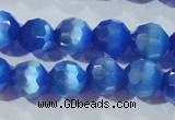 CCT383 15 inches 8mm faceted round cats eye beads wholesale