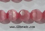 CCT391 15 inches 10mm faceted round cats eye beads wholesale