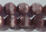 CCT396 15 inches 10mm faceted round cats eye beads wholesale