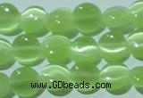 CCT460 15 inches 6mm flat round cats eye beads wholesale