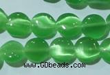 CCT462 15 inches 6mm flat round cats eye beads wholesale