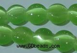 CCT496 15 inches 8mm flat round cats eye beads wholesale