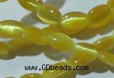 CCT606 15 inches 4*6mm oval cats eye beads wholesale