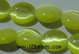 CCT669 15 inches 8*10mm oval cats eye beads wholesale