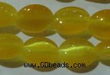 CCT670 15 inches 8*10mm oval cats eye beads wholesale