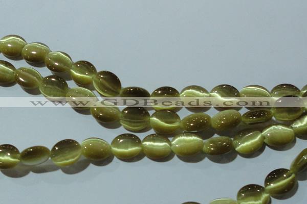 CCT673 15 inches 8*10mm oval cats eye beads wholesale