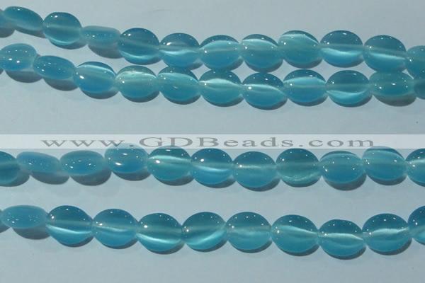 CCT677 15 inches 8*10mm oval cats eye beads wholesale