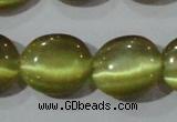 CCT699 15 inches 10*12mm oval cats eye beads wholesale