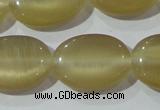 CCT723 15 inches 10*14mm oval cats eye beads wholesale