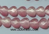 CCT962 15 inches 10*10mm faceted heart cats eye beads wholesale