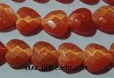 CCT971 15 inches 12*12mm faceted heart cats eye beads wholesale