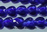 CCT974 15 inches 12*12mm faceted heart cats eye beads wholesale