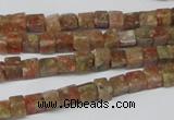 CCU05 15.5 inches 4*4mm cube New unakite beads wholesale