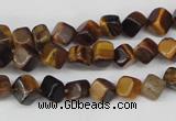 CCU104 15.5 inches 6*6mm cube yellow tiger eye beads wholesale