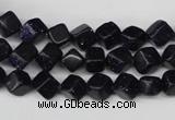 CCU106 15.5 inches 6*6mm cube blue goldstone beads wholesale