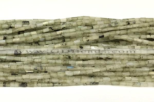 CCU1084 15 inches 2*4mm cuboid labradorite beads