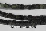 CCU11 15.5 inches 4*4mm cube ruby zoisite beads wholesale