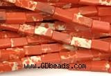 CCU1121 15 inches 2*4mm cuboid imitation sea sediment jasper beads