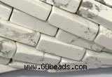 CCU1138 15 inches 4*13mm cuboid white howlite beads