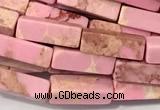 CCU1173 15 inches 4*13mm cuboid imitation sea sediment jasper beads