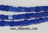 CCU18 15.5 inches 4*4mm cube dyed white jade beads wholesale