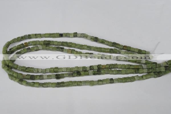 CCU28 15.5 inches 5*5mm cube Canadian jade beads wholesale