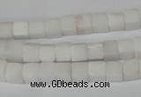 CCU45 15.5 inches 6*6mm cube white stone beads wholesale