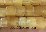 CCU451 15.5 inches 4*4mm cube yellow aventurine beads wholesale